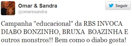 twitter omar e sandra - rbs tv - monstrinhos