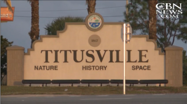 Entrada da cidade de Titusville