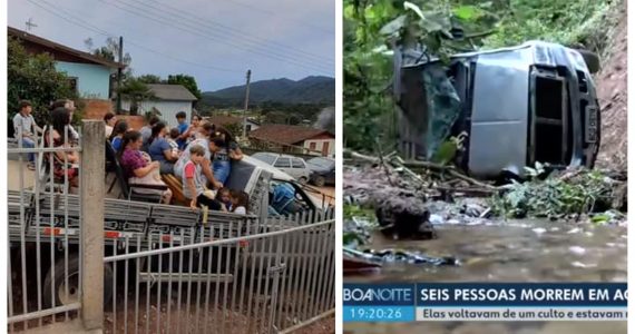 Acidente na volta do culto mata 6 fiéis; Dono da caminhonete desistiu da viagem de última hora