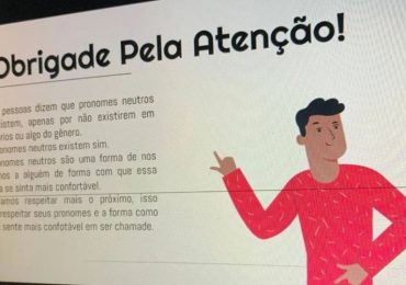 Escola ensina “pronomes neutros” a alunos; Linguistas reprovam neologismo