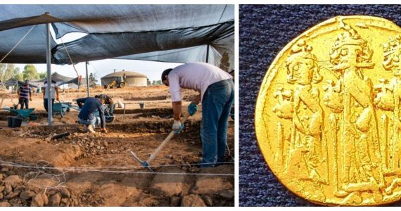 Arqueólogos encontram moeda de ouro de 1.500 anos com retratação da cruz de Cristo