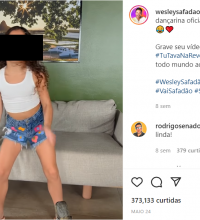 Filha de Wesley Safadão dançando.