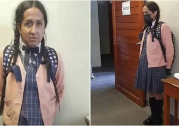 Vestido de menina, homem entra em banheiro feminino de escola