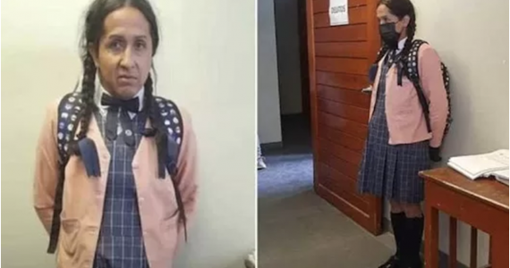 Vestido de menina, homem entra em banheiro feminino de escola