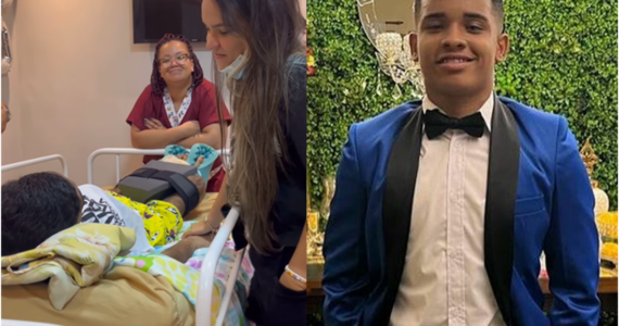 Cantor Kaiky Mello tem reação ao receber visita da namorada e família se emociona