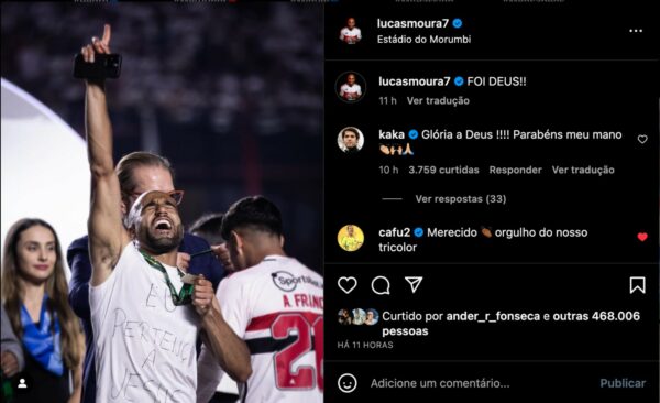 Lucas Moura eu pertenço a Jesus