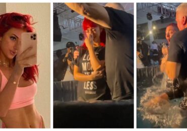 Modelo Nala Ray abandona carreira no Only Fans, se entrega a Jesus e é batizada nas águas