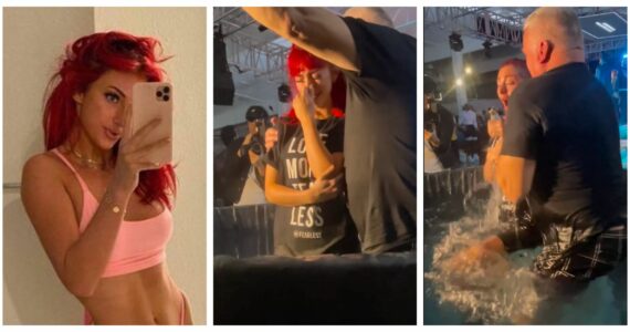 Modelo Nala Ray abandona carreira no Only Fans, se entrega a Jesus e é batizada nas águas