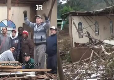 Templo da Assembleia de Deus desaba em Encantado (RS) e deixa pastor e fiel feridos