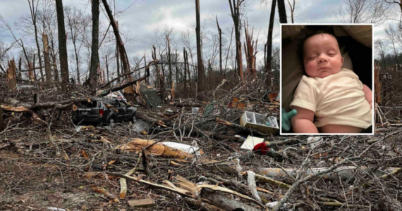 'Foi Deus', diz mãe de bebê de 4 meses encontrado vivo em árvore após tornado