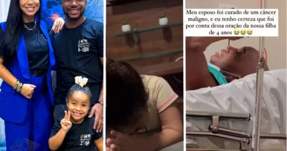 Menina de 4 anos surpreende ao orar pela cura do pai com câncer: 'Ela se ajoelhou'