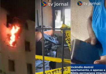 Incêndio destrói apartamento, mas chamas não queimaram a Bíblia da dona
