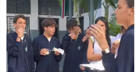 Para 'espalhar a Palavra de Deus', alunos fazem evangelismo semanalmente em escola