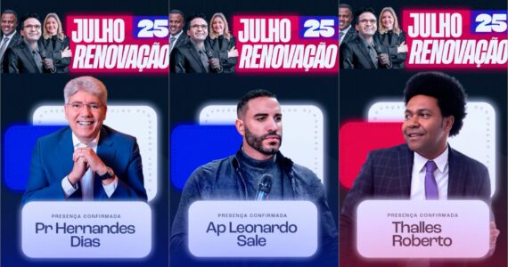 Hernandes Dias Lopes, Leonardo Sale e Thalles Roberto na Assembleia de Deus Itapevi