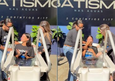Ex-miss Brasil aceita Jesus e é batizada nas águas; Assista