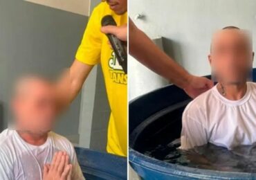 Missões Nacionais realiza batismo de 26 detentos em prisão do RN