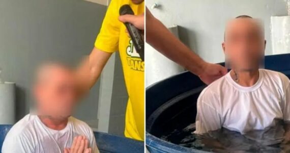 Missões Nacionais realiza batismo de 26 detentos em prisão do RN