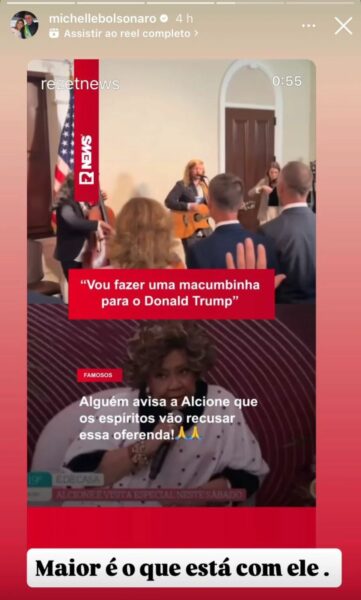 Web exalta ‘macumba' de Alcione após prisão de Bolsonaro e Michelle responde